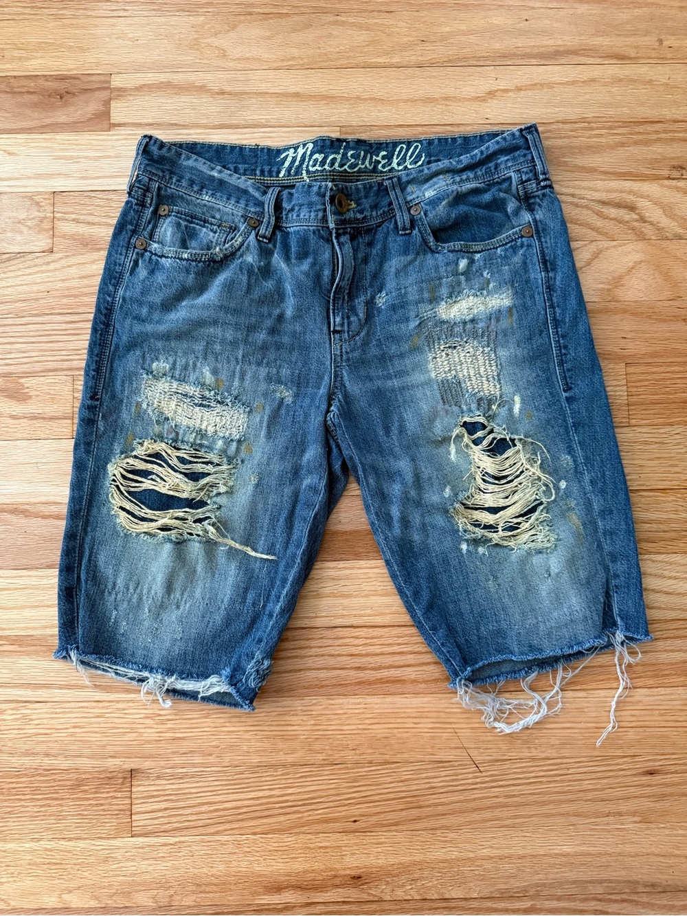 Madewell Vintage Distressed Bermuda Shorts 27